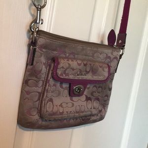 Coach purple logo crossbody